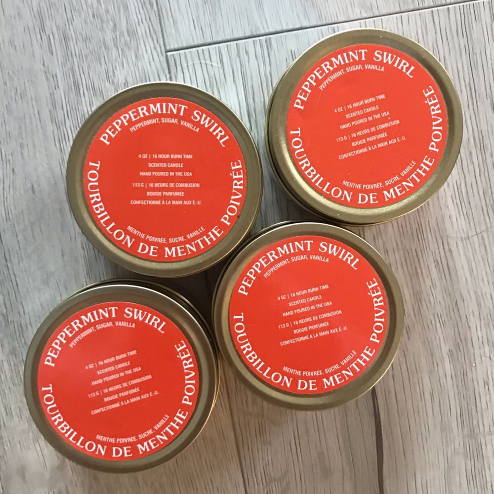 UO Artist Print Tin Candle- Peppermint Swirl